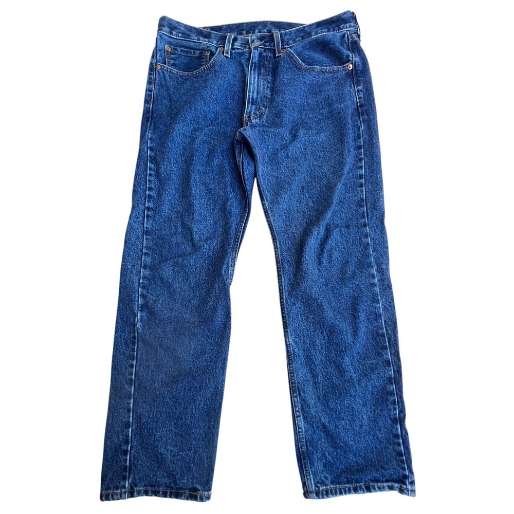 Levi's 505 Men's W36 L29 Straight Fit Dark Wash Blue Jeans